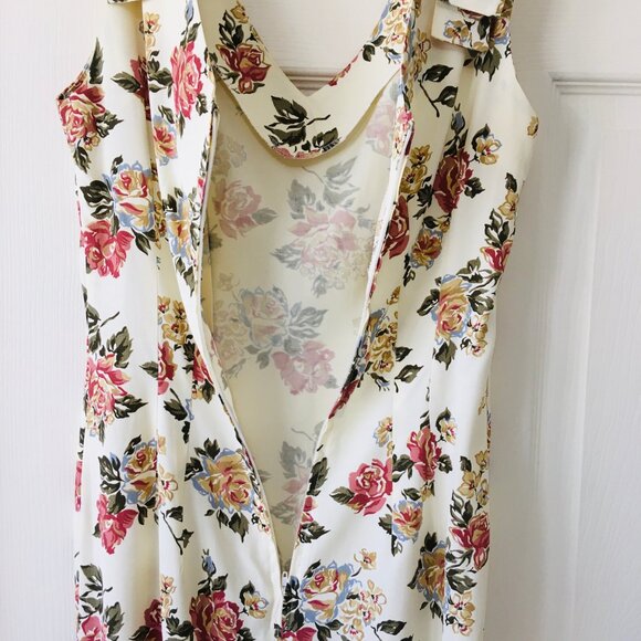 1990 Breakin Loose Dress Vintage Mauve Cocktail Sleeveless Floral Women’s Size 2 - Picture 6 of 13